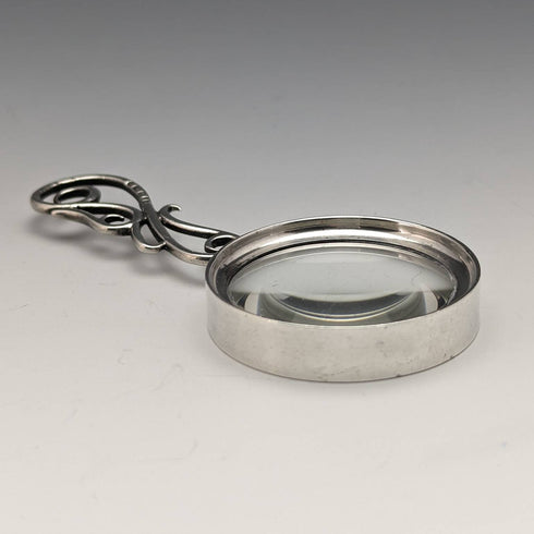 1878年 英国アンティーク 純銀製 小型ルーペ 虫眼鏡 Lawrence Emanual